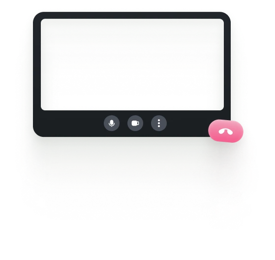 Decorative frame resembling an online meeting